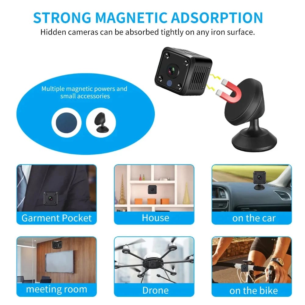 MSL 1080P HD Smart Life Wireless WiFi Mini Camera with Night Vision and Battery