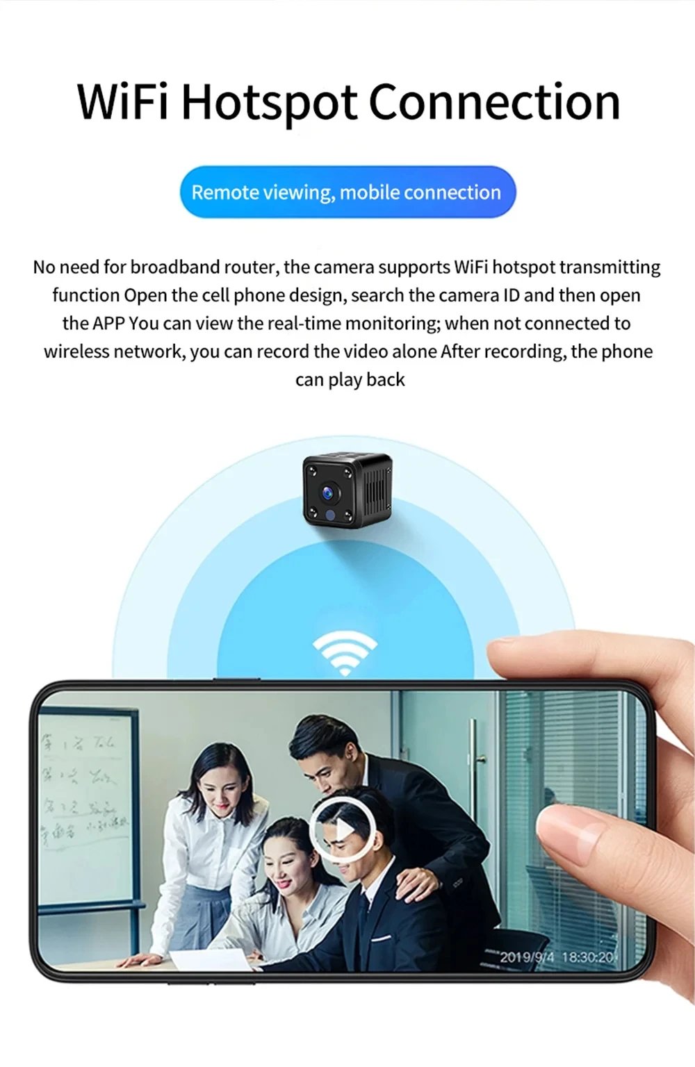 MSL 1080P HD Smart Life Wireless WiFi Mini Camera with Night Vision and Battery