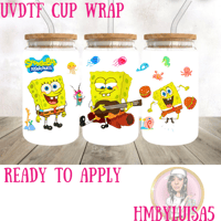Guitar SpongeBob UVDTF cup wrap 