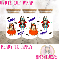 Bluey boo UVDTF cup wrap
