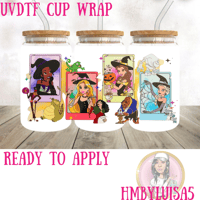 Princess Halloween UVDTF cup wrap