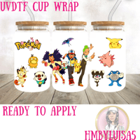 Pokémon Action UVDTF cup wrap