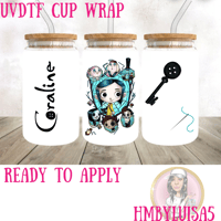 Coraline Key UVDTF cup wrap