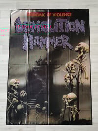 Image 1 of DEMOLITION HAMMER - Epidemic of violence Flag (cloth poster Banner tapestry) Thrash metal