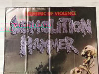 Image 2 of DEMOLITION HAMMER - Epidemic of violence Flag (cloth poster Banner tapestry) Thrash metal
