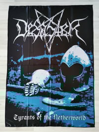 Image 1 of DESASTER - Tyrants of the Netherworld Flag (cloth poster Banner tapestry) Thrash metal