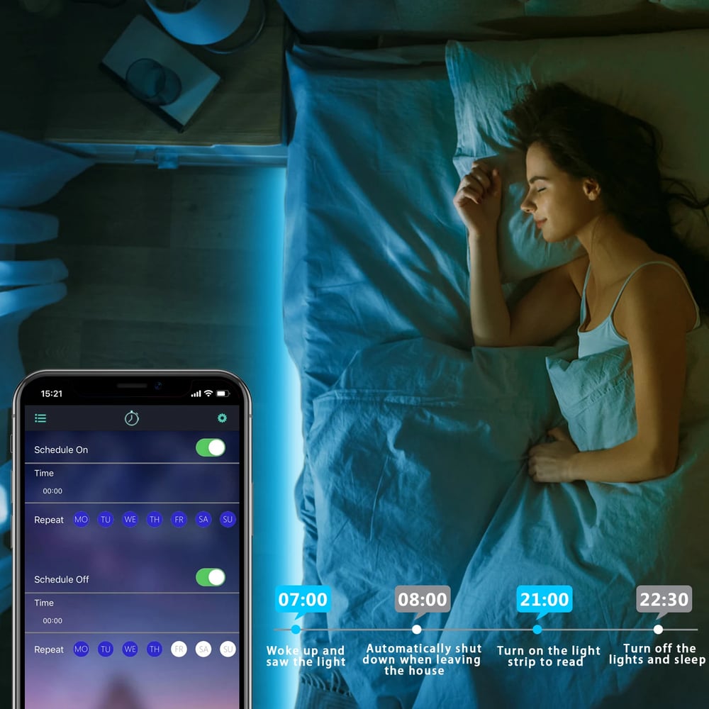 DC5V USB RGB Neon LED Strip, Waterproof Bluetooth App Control Neon Strip Lighting