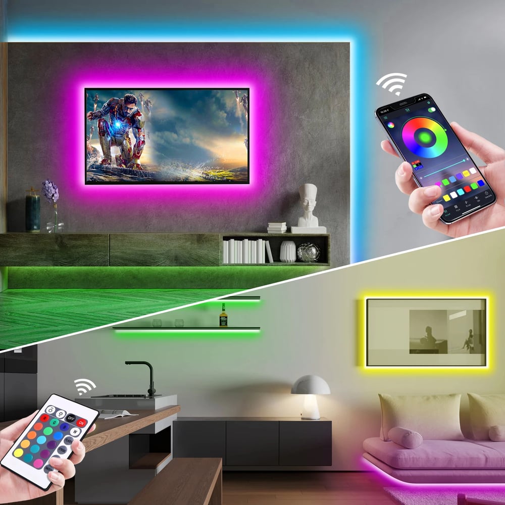 DC5V USB RGB Neon LED Strip, Waterproof Bluetooth App Control Neon Strip Lighting