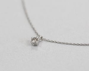 Image of Platinum, pale grey salt and pepper diamond necklace