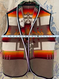 Image 5 of Beige vest with black and white trim- Size- 46