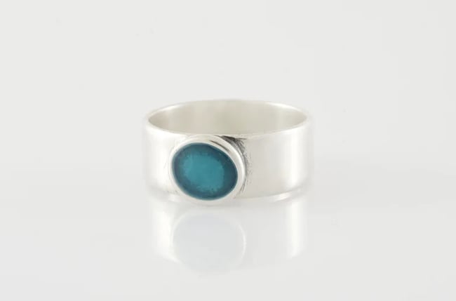 Simple Silver Round Ring -Various colors