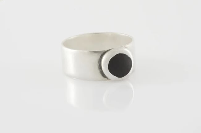 Simple Silver Round Ring -Various colors