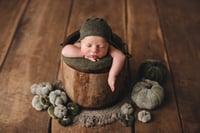 Image 1 of Wooden bucket with metal handle