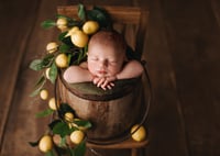 Image 2 of Wooden bucket with metal handle