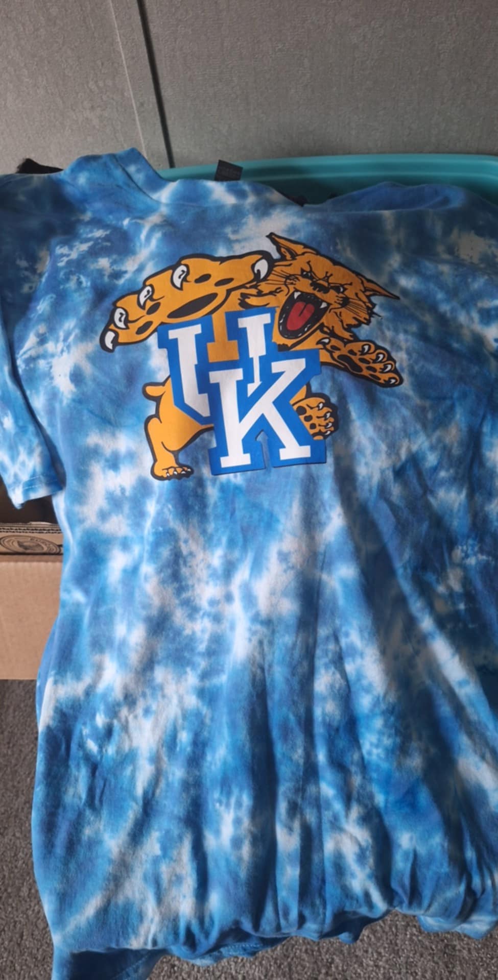 Image of Blue tye dyed uofk shirt