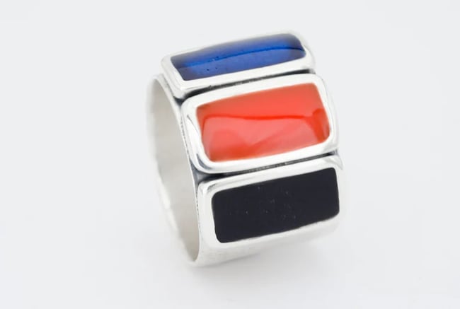 Statement Geometrical Ring-Various colors