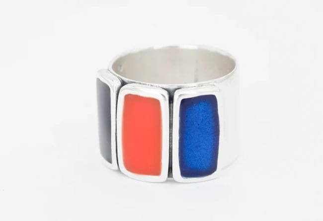Statement Geometrical Ring-Various colors