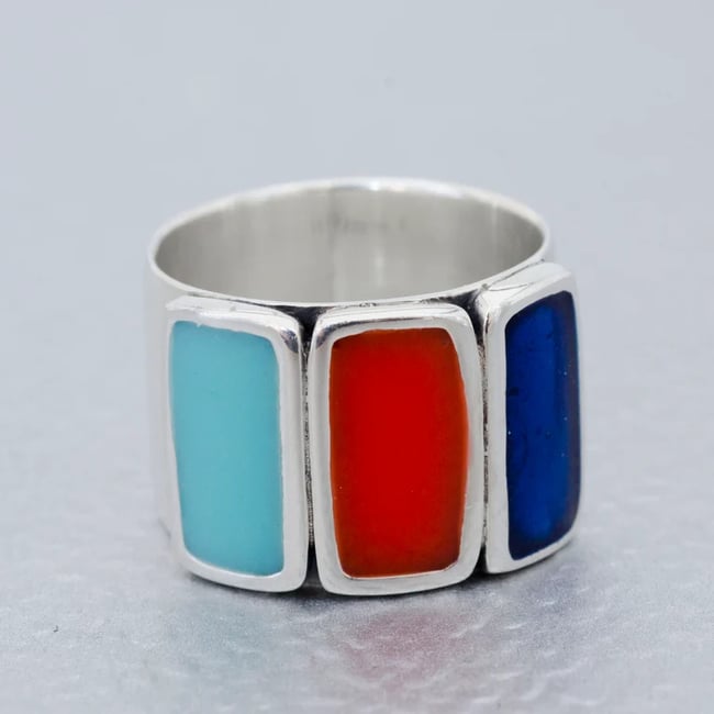Statement Geometrical Ring-Various colors