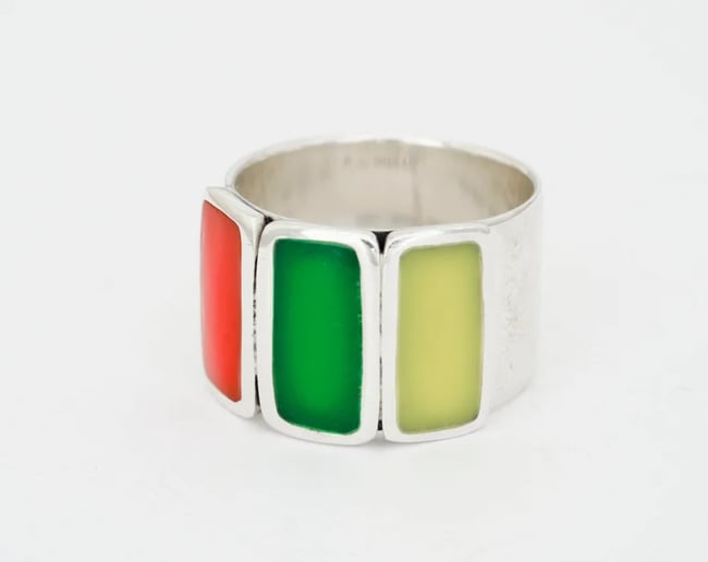 Statement Geometrical Ring-Various colors