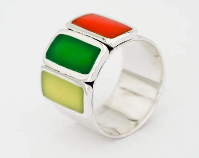 Statement Geometrical Ring-Various colors