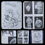 Image of vintage oct '87 original tattoo life needlepoint mag flash machine card photo