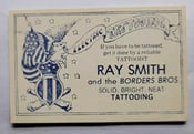 Image of original antique ray smith electric tattooing tattoo KY business card 2.5x4