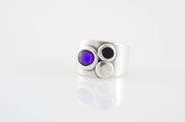 Asimetrical Circle Ring-Various colors