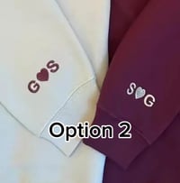 Image 2 of Sleeve Initials Hoodie/Sweatshirt