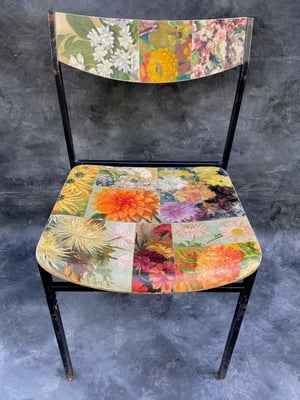 Image of painting chair - floral collage