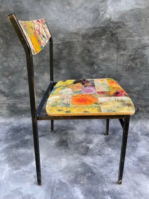 Image of painting chair - floral collage