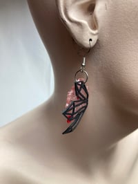 Image 5 of Crystal Elevated Ear ‘Stained Glass’ bike tube earrings