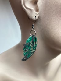 Image 9 of Crystal Elevated Ear ‘Stained Glass’ bike tube earrings
