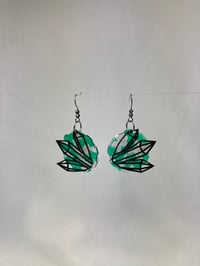 Image 8 of Crystal Elevated Ear ‘Stained Glass’ bike tube earrings
