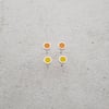 5mm Silver Dot Studs in Yellow or Iced Mango