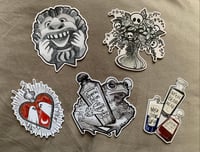 Macabre vinyl stickers