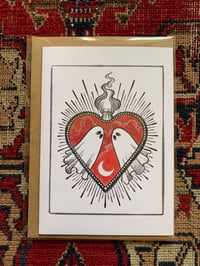 Sacred heart ghouls greetings card