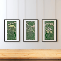 Image 2 of Lunar Garden: Full 9 Print Series Framed