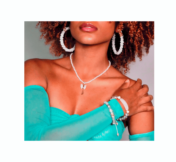 Image of ROCK CANDY EARRINGS/BUTTERFLY NECKLACE /FRONTLINE & 3’s A CHARM BRACELETS 
