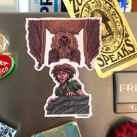 Image 1 of Night Hob & Sleepy Bat NEVERENDING Fridge Magnet!