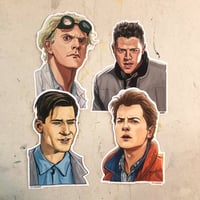 Image 1 of BttF Waterproof Sticker 4 Pack SET!