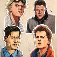 Image 2 of BttF Waterproof Sticker 4 Pack SET!