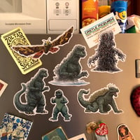 Image 1 of MONSTER ISLAND Fridge Magnet 6 Pack SET - Includes FREE Bday Card!