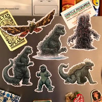 Image 2 of MONSTER ISLAND Fridge Magnet 6 Pack SET - Includes FREE Bday Card!