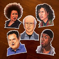 Image 1 of LARRY & FRIENDS Waterproof Sticker 5 Pack SET! Free Larry Bday Card w/ Every Set!