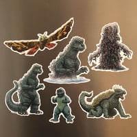 Image 4 of MONSTER ISLAND Fridge Magnet 6 Pack SET - Includes FREE Bday Card!