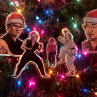 Image 2 of KARATE KICK Christmas Ornament 5 Pack COMBO!