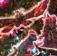 Image 5 of MONSTER ISLAND Christmas Ornaments 5 PACK SET! Free Xmas Card with Every Set