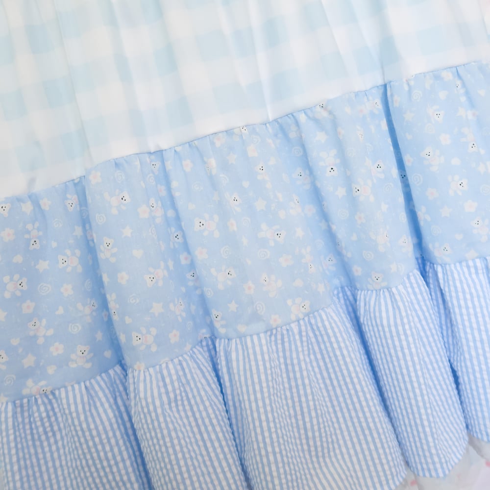 Tiered Dress: Blue and Bears