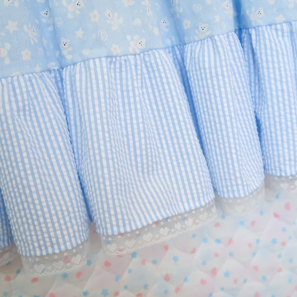 Tiered Dress: Blue and Bears