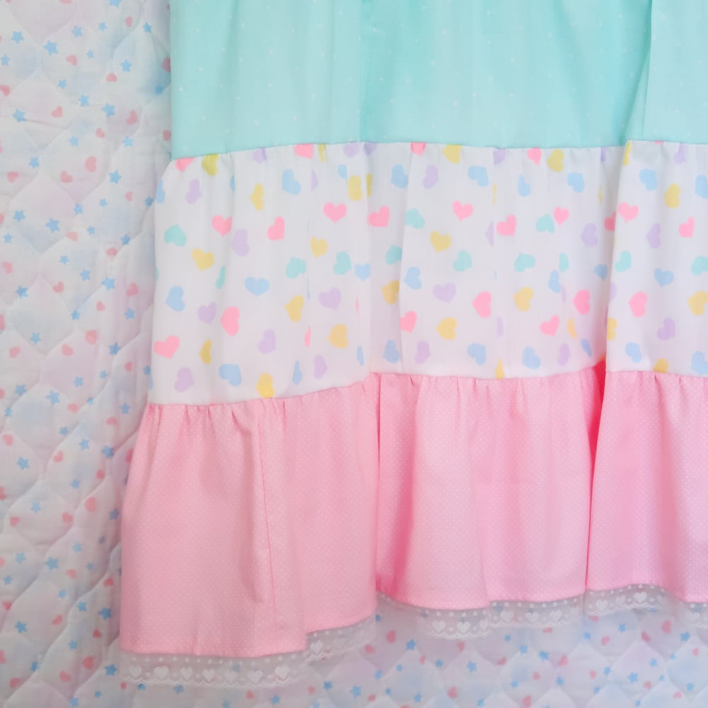 Tiered Dress: Rainbow Hearts